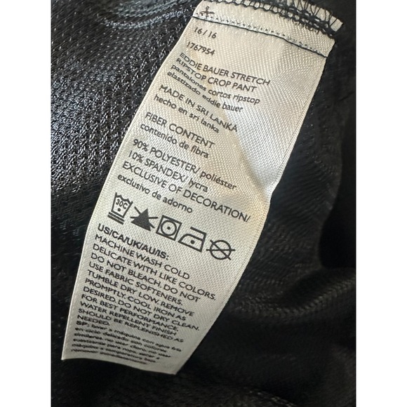 Eddie Bauer Ripstop Crop Pants Stretch Cargo Zip Pocket Capri Women's Size 16 - Picture 11 of 15